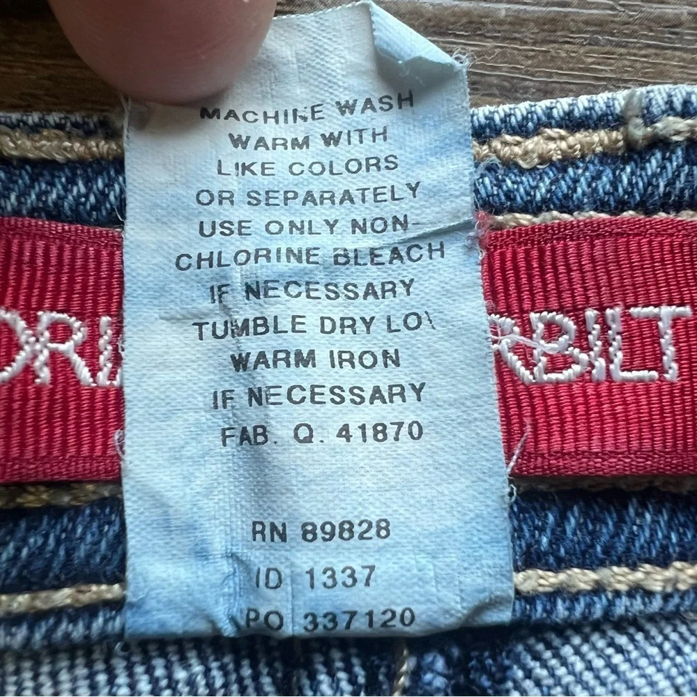 Gloria Vanderbilt Vintage Womens Straight Blue Denim Jeans Red Tag Swan Size 16P